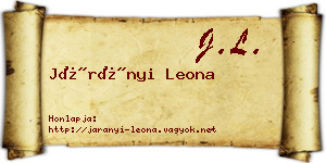 Járányi Leona névjegykártya